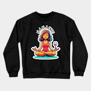 Yoga Wine Mom Crewneck Sweatshirt